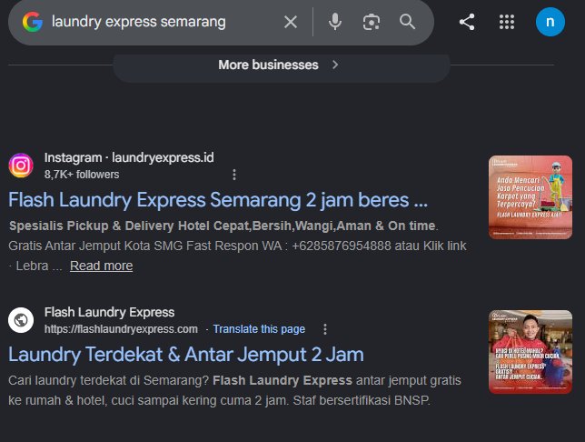 Hasil pencarian Google untuk laundry express semarang
